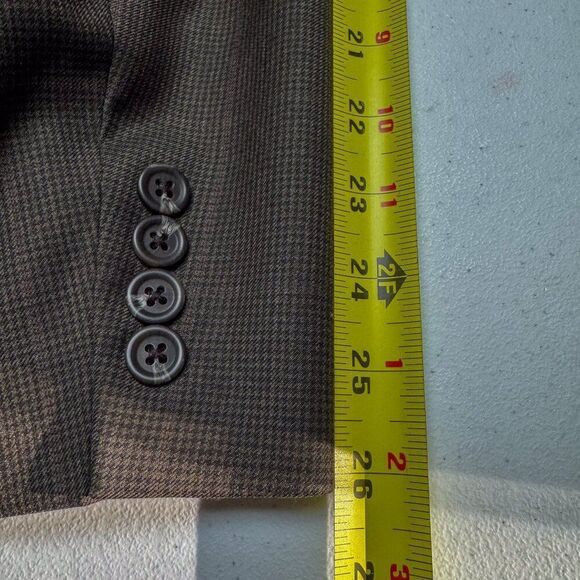 Chaps Blazer Men 42L Brown‎ Wool Cashmere Suit Jacket Business Casual Wedding - Picture 14 of 16